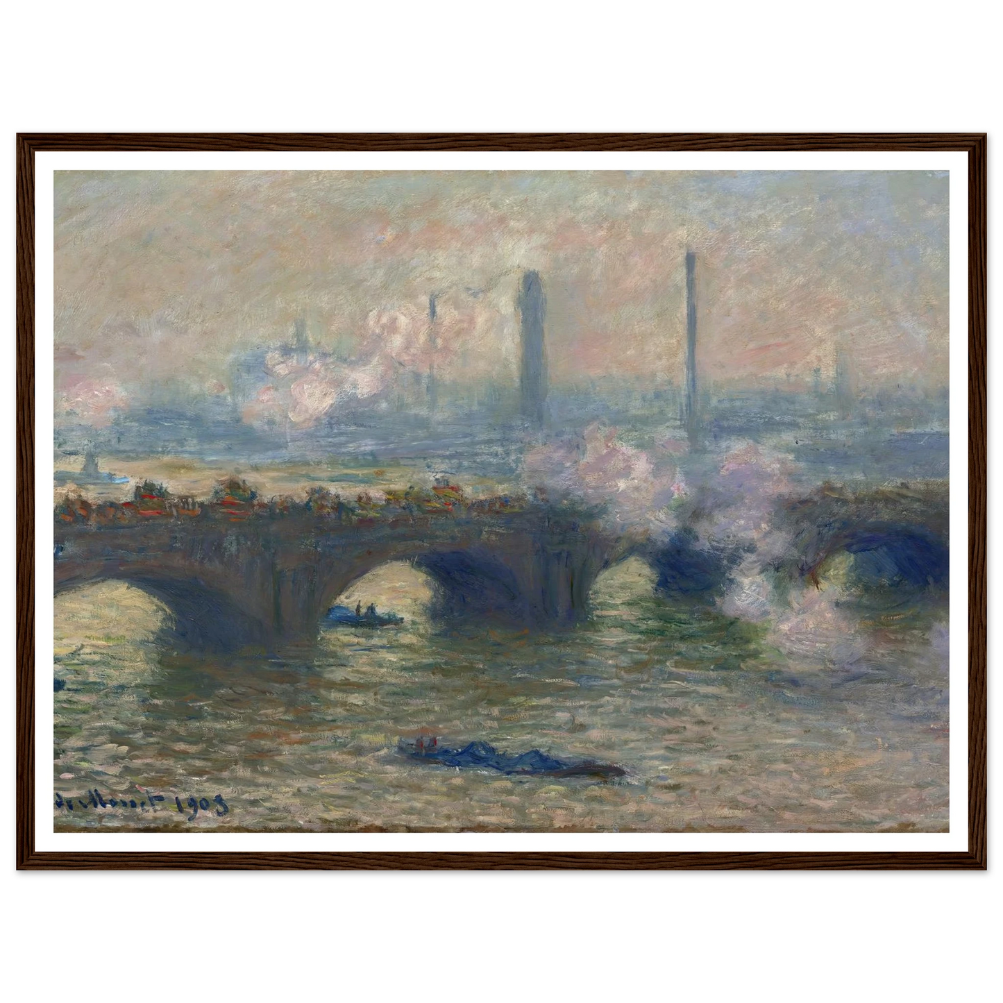 Waterloo Bridge,Gray Day (1903) Art Print | Claude Monet-Quipham Collections