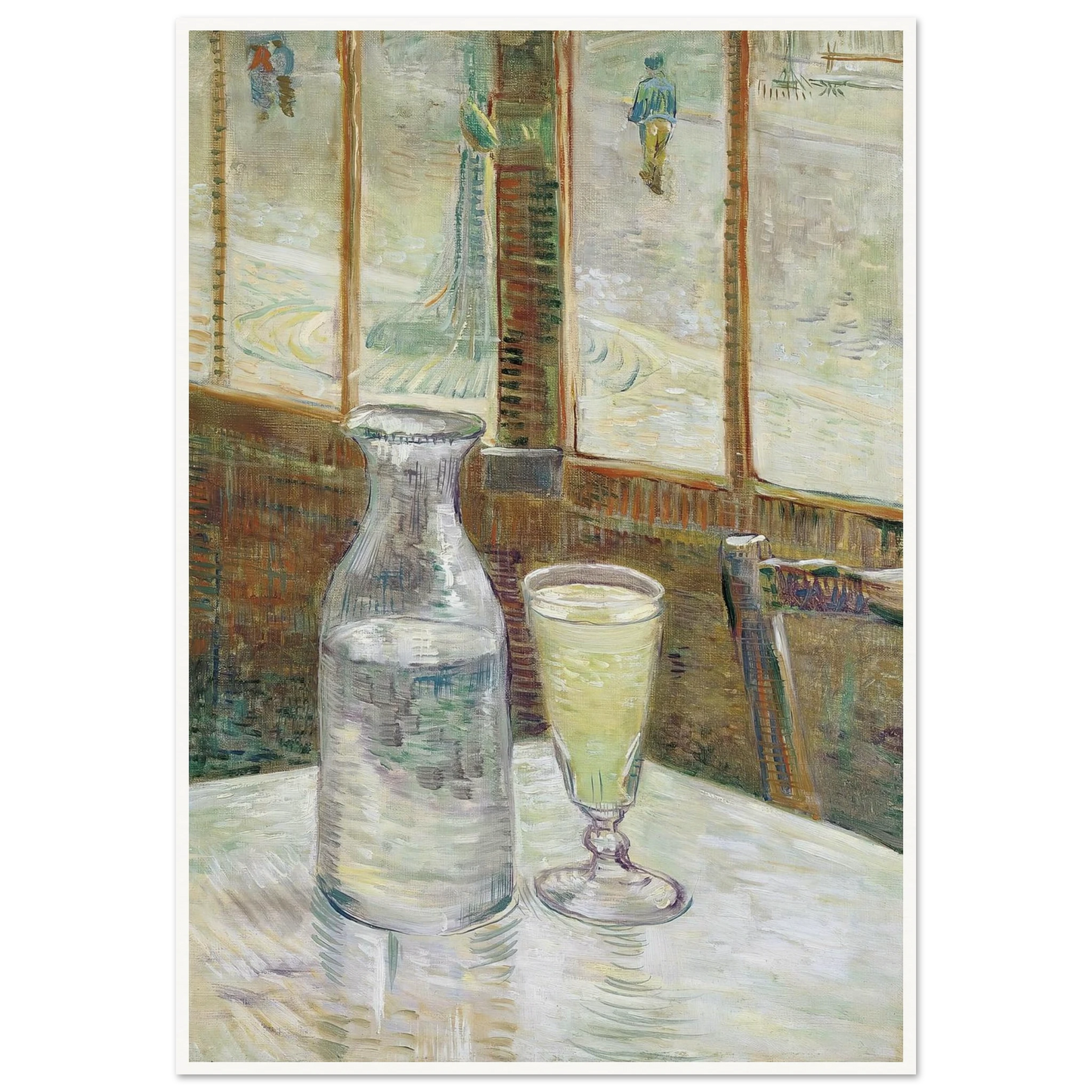 Café table with absinth (1887) Art Print | Vincent van Gogh-Quipham Collections