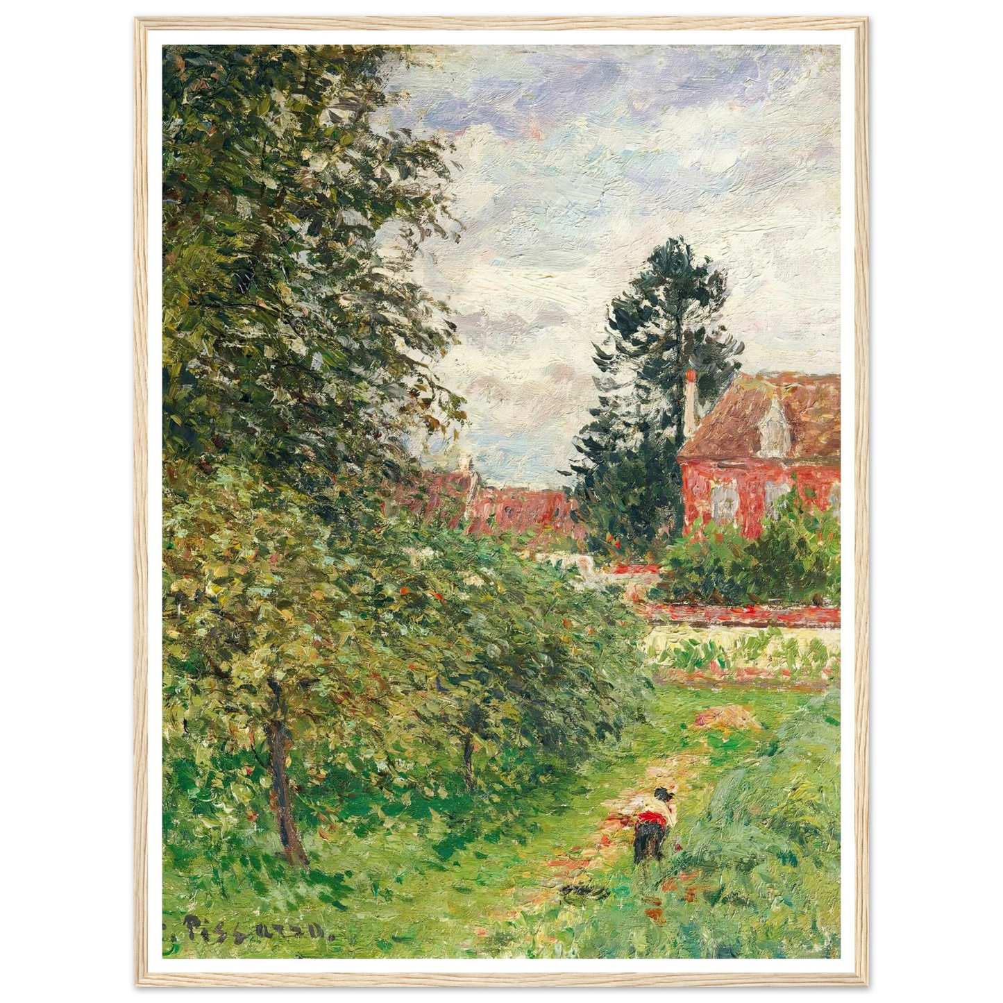 La Maison Des Anglais, Éragny (circa 1902) Art Print | Camille Pissarro-Quipham Collections