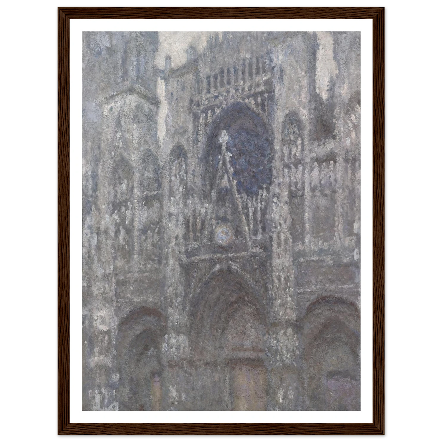 The Cathedral in Rouen. The portal, Grey Weather (1892) Art Print | Claude Monet-Quipham Collections