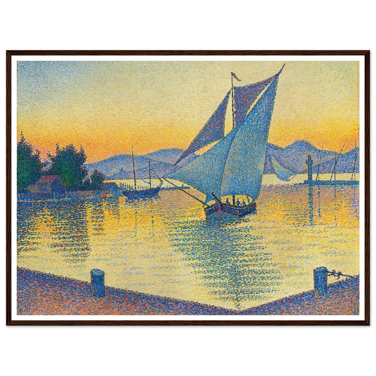Le Port Au Soleil Couchant, Opus 236 (Saint-Tropez) (1892) Art Print | Paul Signac-Quipham Collections