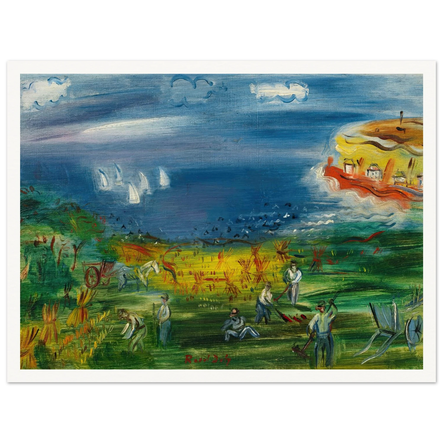 La baie de Sainte-Adresse Art Print | Raoul Dufy-Quipham Collections