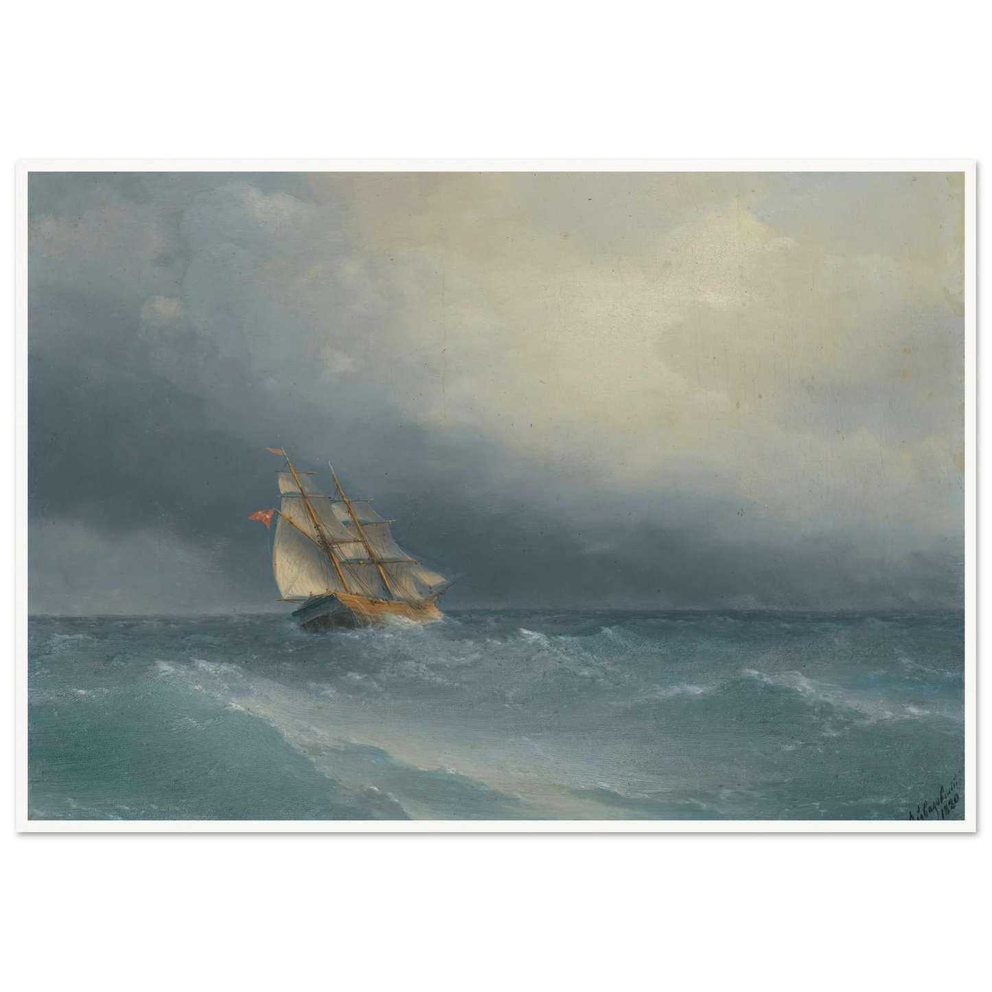 The Lifting Storm (1880) Art Print | Ivan Konstantinovich Aivazovsky-Quipham Collections