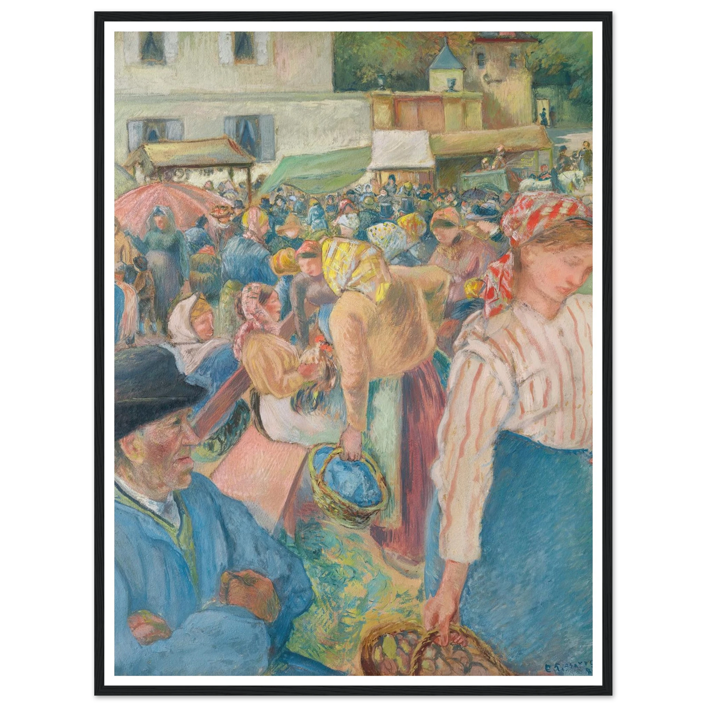 Marché à la volaille, Pontoise (1882) Art Print | Camille Pissarro-Quipham Collections