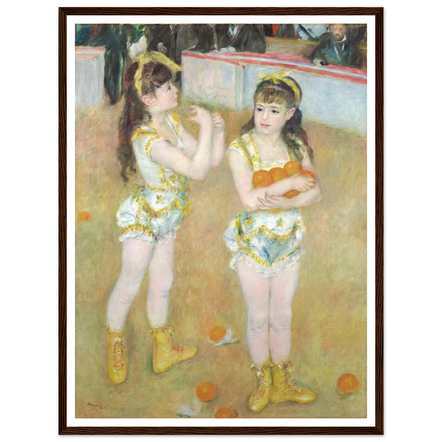 Acrobats at the Cirque Fernando (Francisca and Angelina Wartenberg) (1879) Art Print | Pierre Auguste Renoir-Quipham Collections