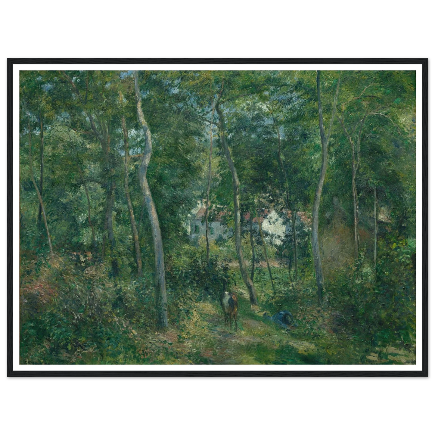 Edge of the Woods Near L’Hermitage, Pontoise (1879) Art Print | Camille Pissarro-Quipham Collections