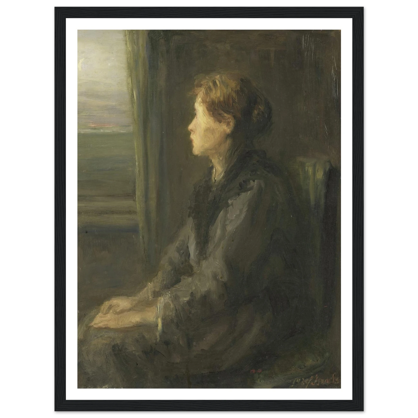 Woman at a Window (1880 - 1911) Art Print | Jozef Israels-Quipham Collections