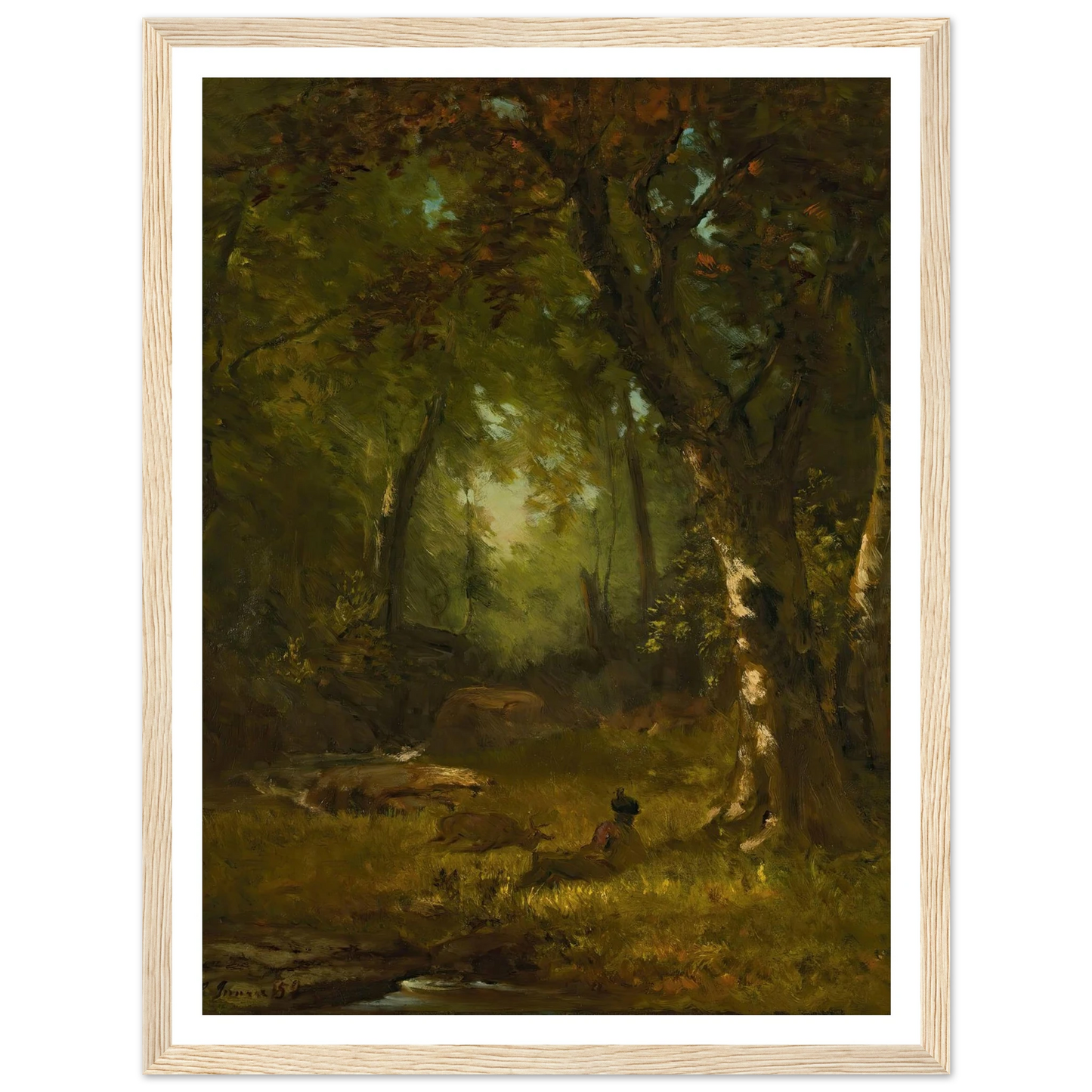 Landscape With Huntsman (1859) Art Print | George Inness-Quipham Collections