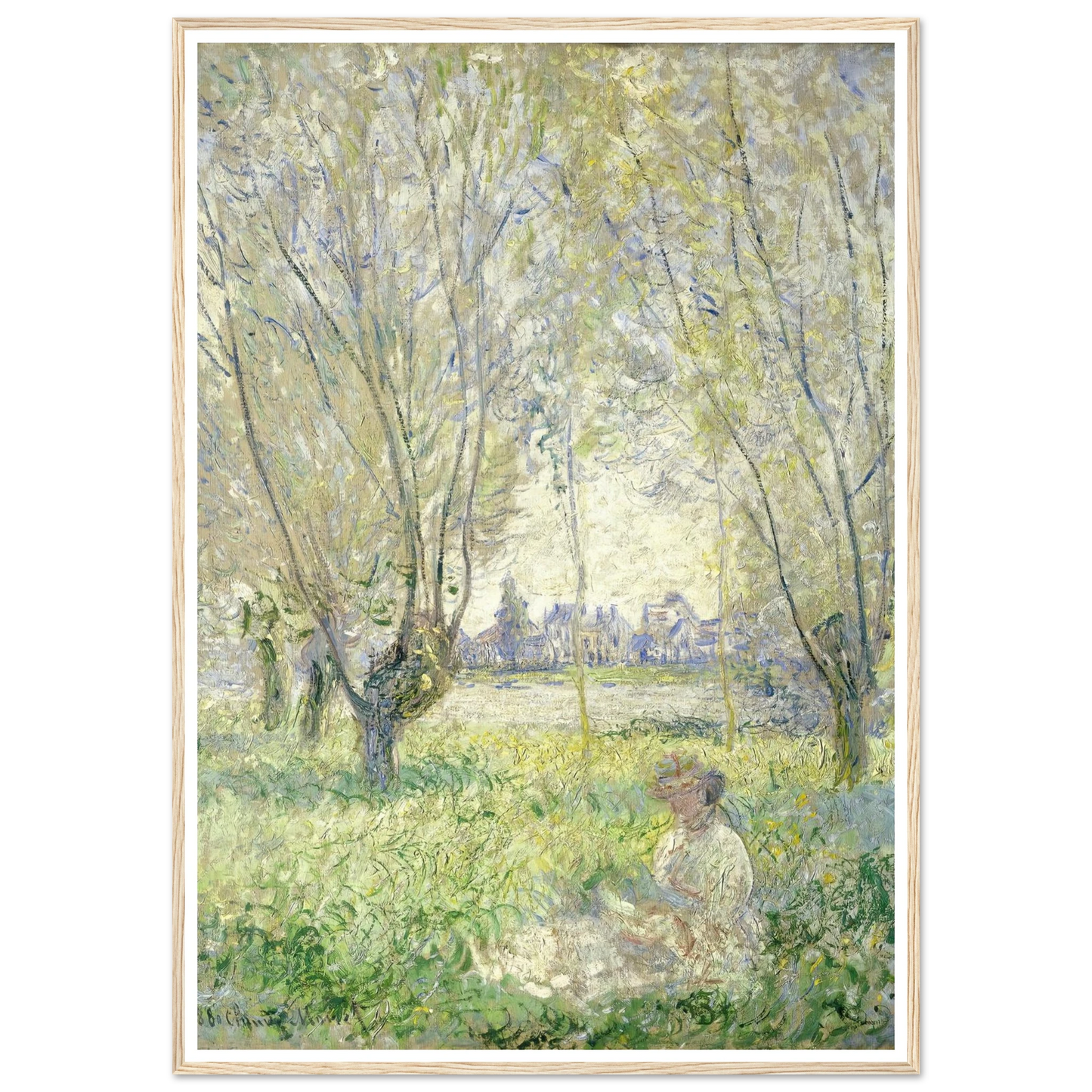 Woman Seated under the Willows (1880) Art Print | Claude Monet-Quipham Collections