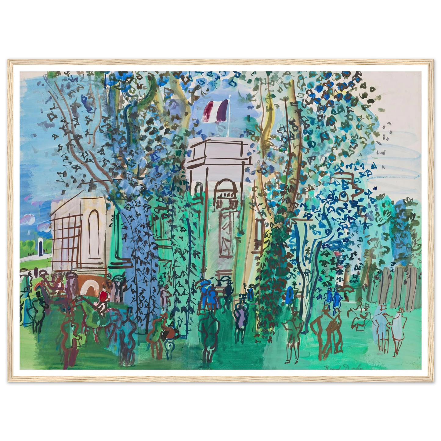 Le Pesage à Deauville (circa 1930) Art Print | Raoul Dufy-Quipham Collections