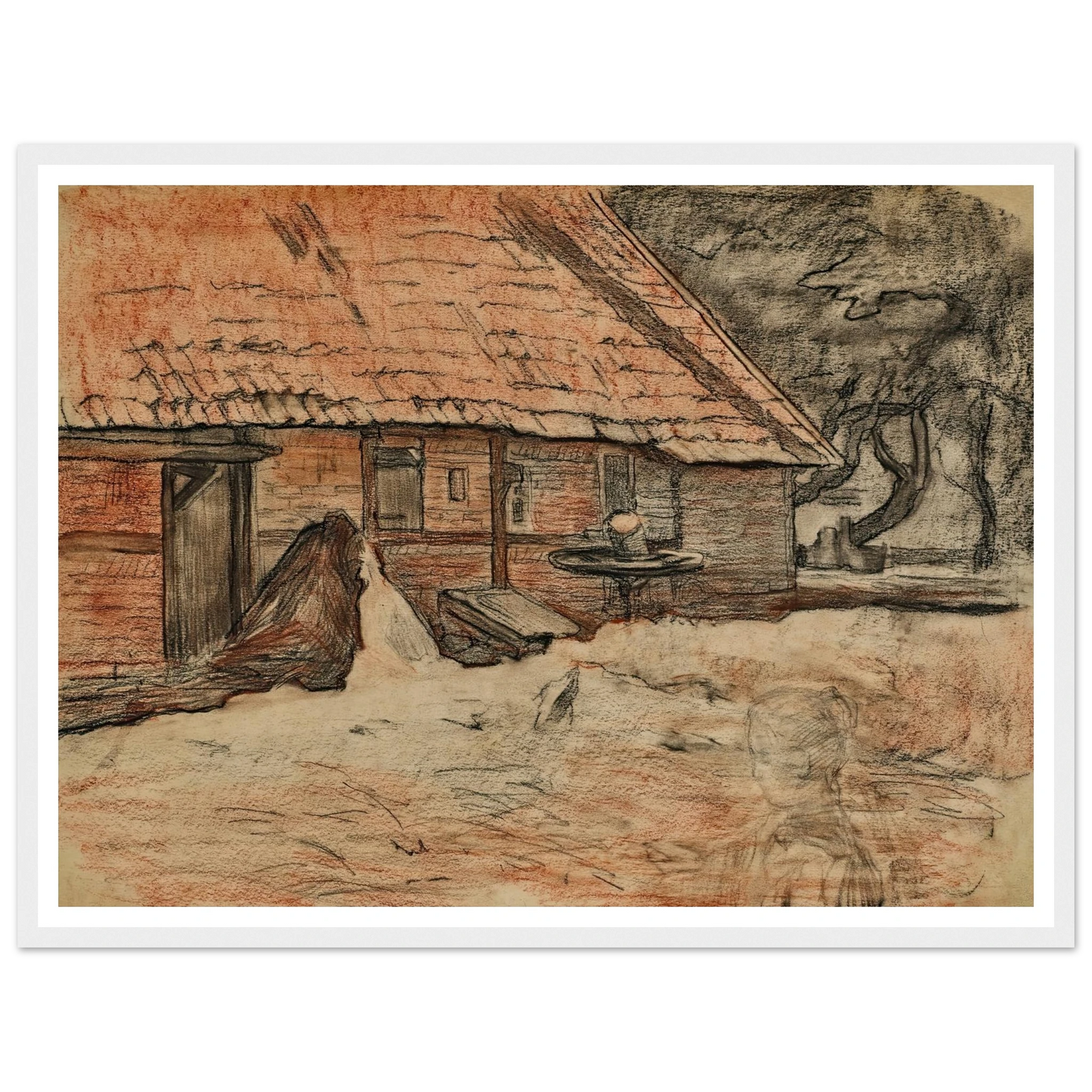 Zijaanzicht van een boerderij bij Winterswijk (circa 1898-1899) Art Print | Piet Mondrian-Quipham Collections