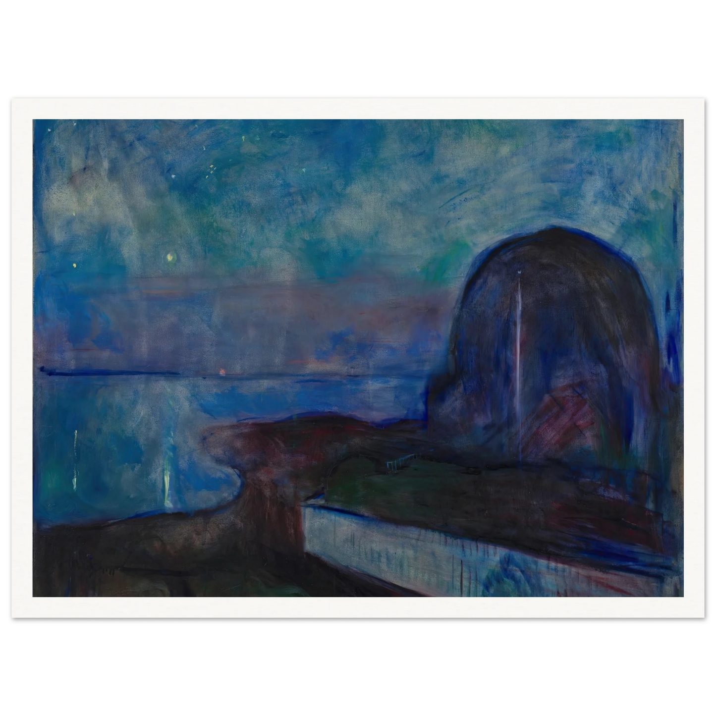 Starry Night (1893) Art Print | Edvard Munch-Quipham Collections