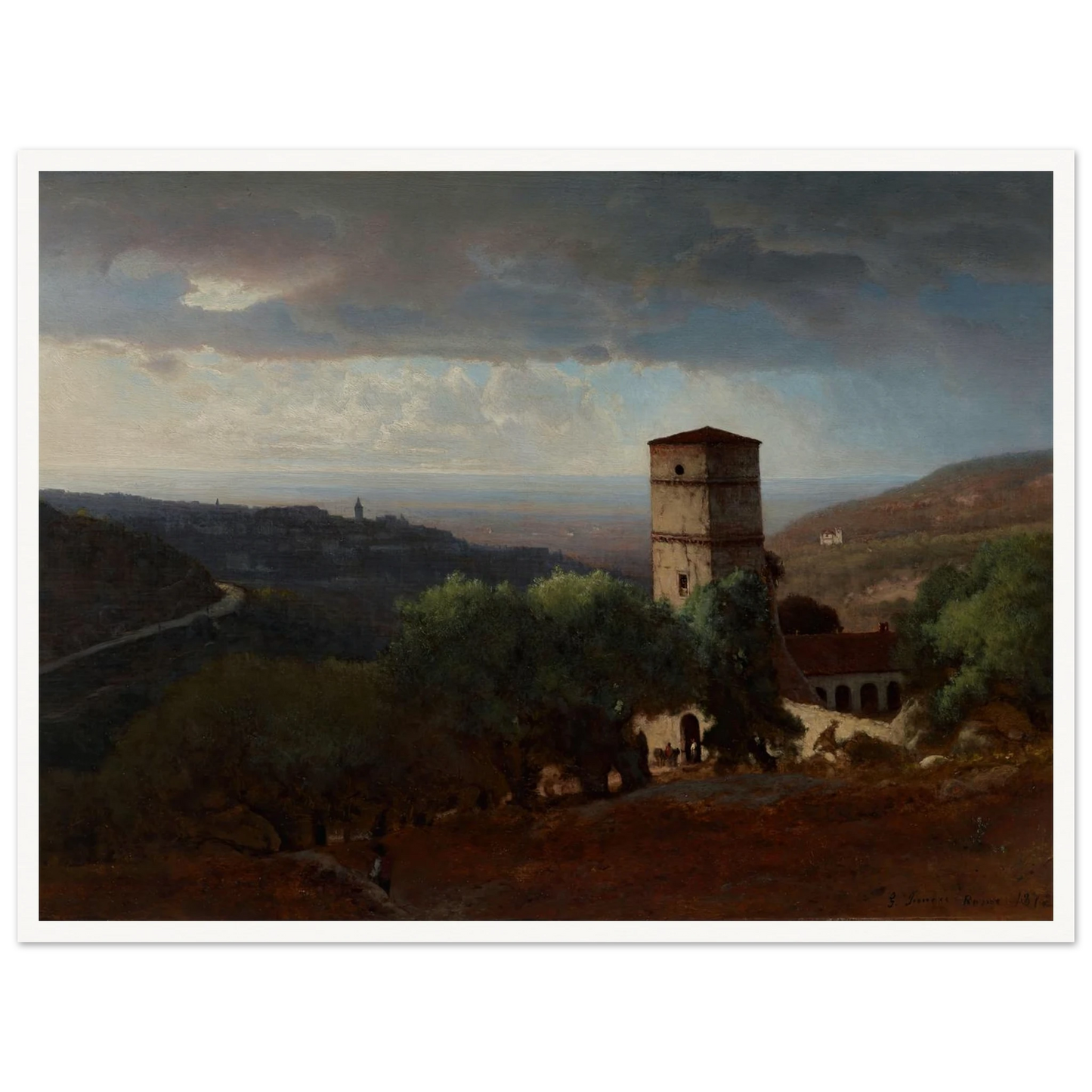 View of Rome from Tivoli (1872) Art Print | George Inness-Quipham Collections