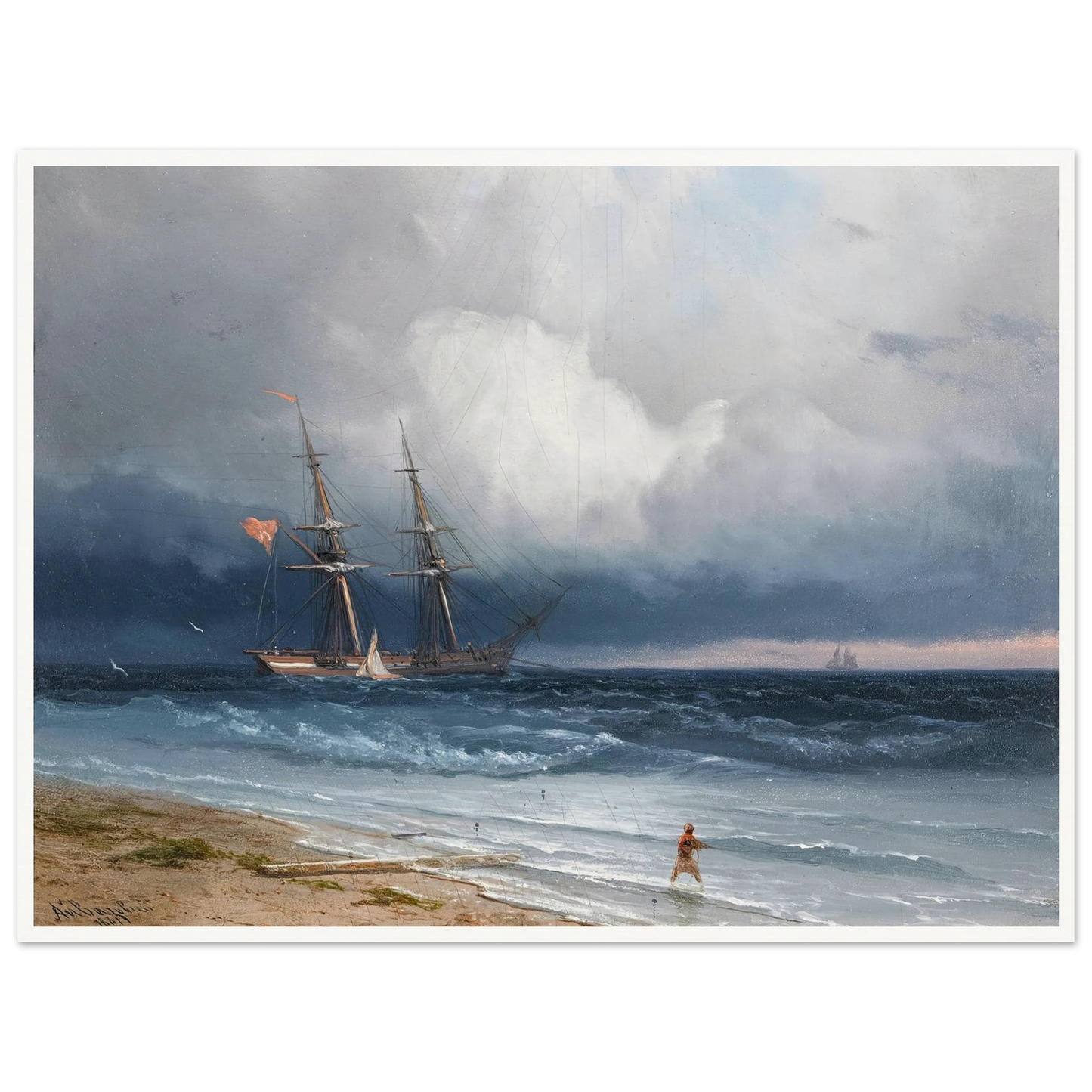 Ship by the Shore (1861) Art Print | Ivan Konstantinovich Aivazovsky-Quipham Collections