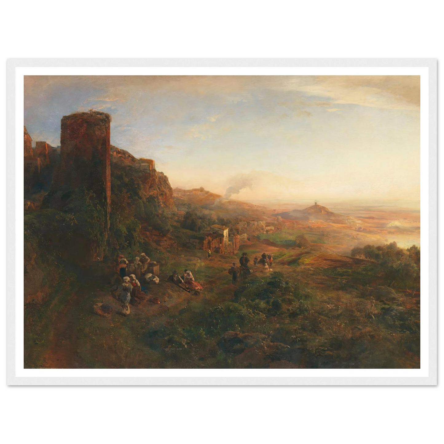 Abendstimmung in den Albaner Bergen (1890) Art Print | Oswald Achenbach-Quipham Collections