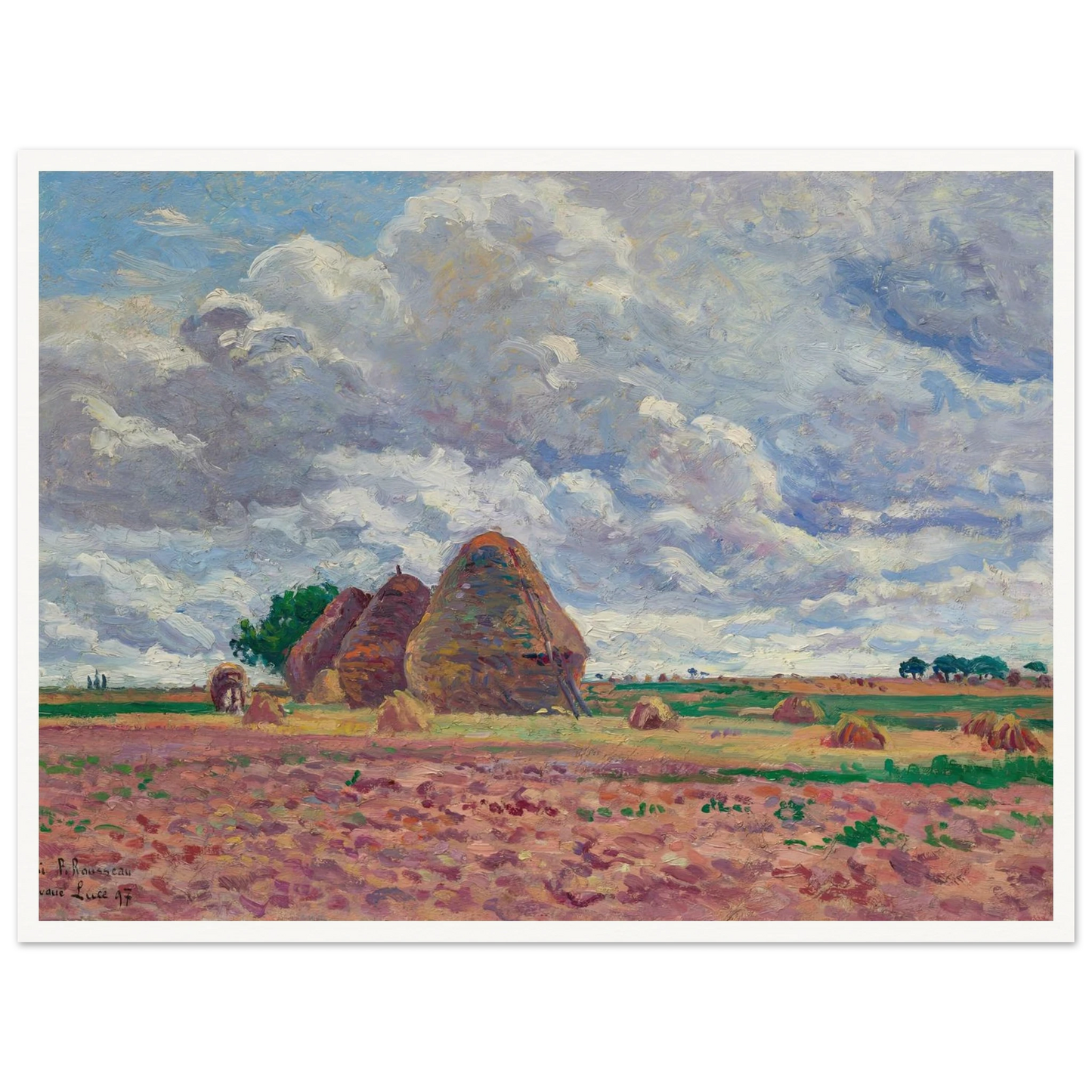 Éragny, Les Meules (1897) Art Print | Maximilien Luce-Quipham Collections