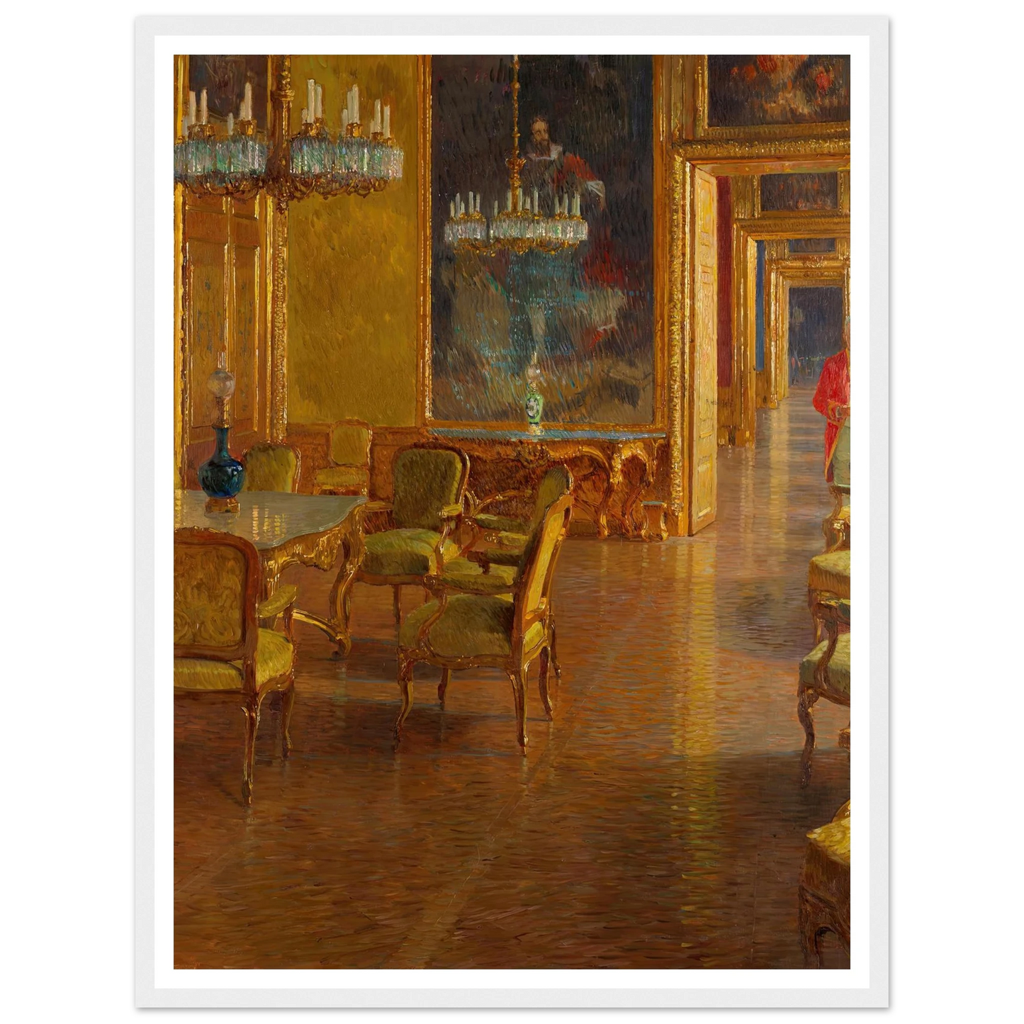 Interieur im Winterpalais des Prinzen Eugen von Savoyen in der Himmelpfortgasse (1907-1908) Art Print | Carl Moll-Quipham Collections