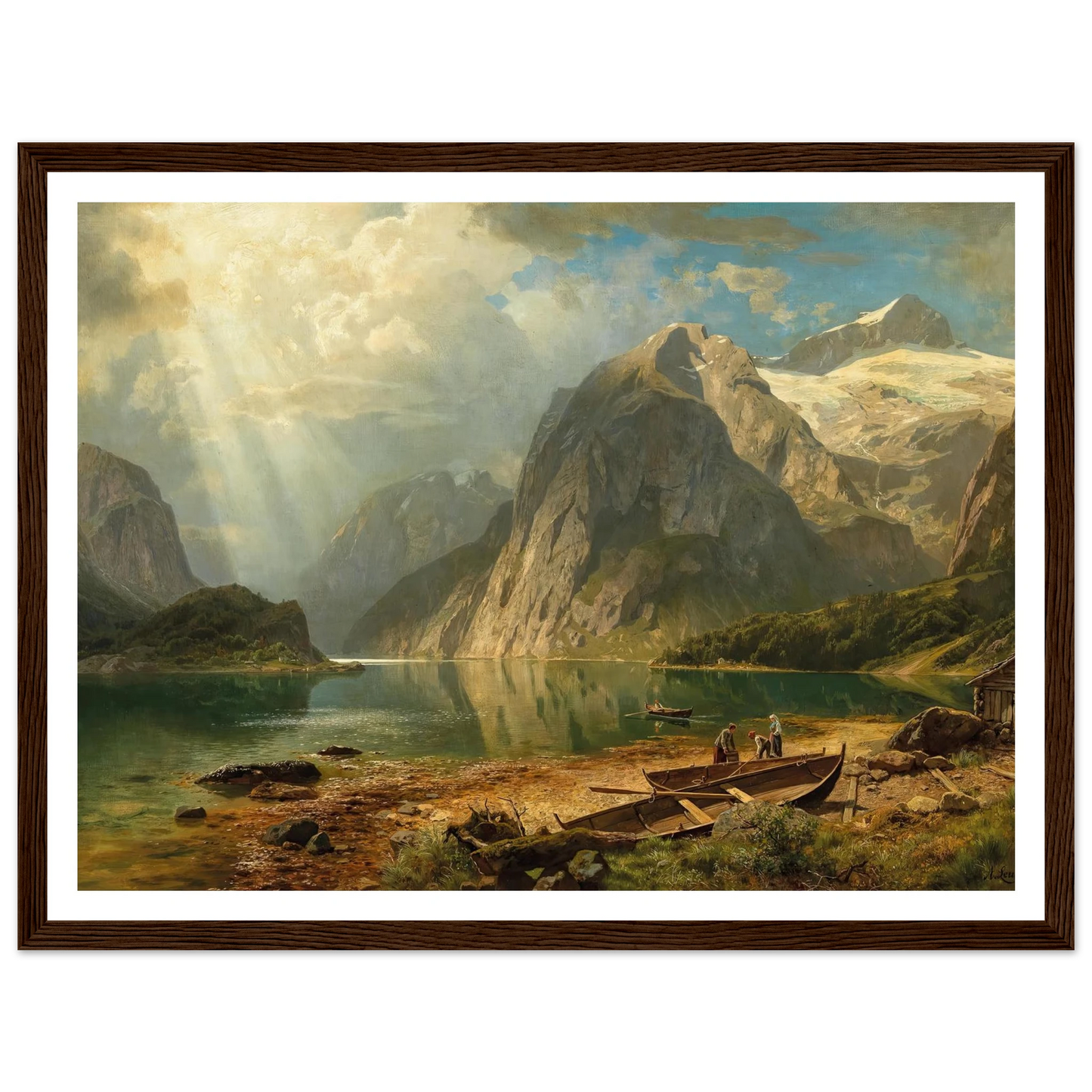 A Fjord Landscape (1888) Art Print | August Wilhelm Leu-Quipham Collections