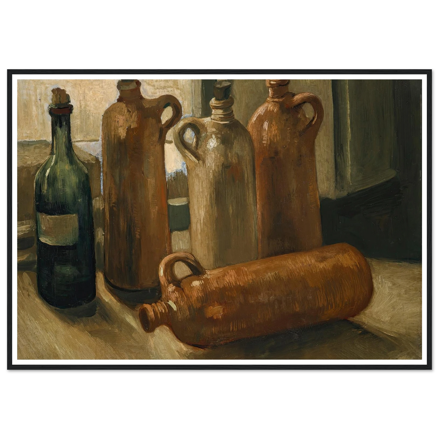 Stillleben mit fünf Flaschen (1884) Art Print | Vincent van Gogh-Quipham Collections