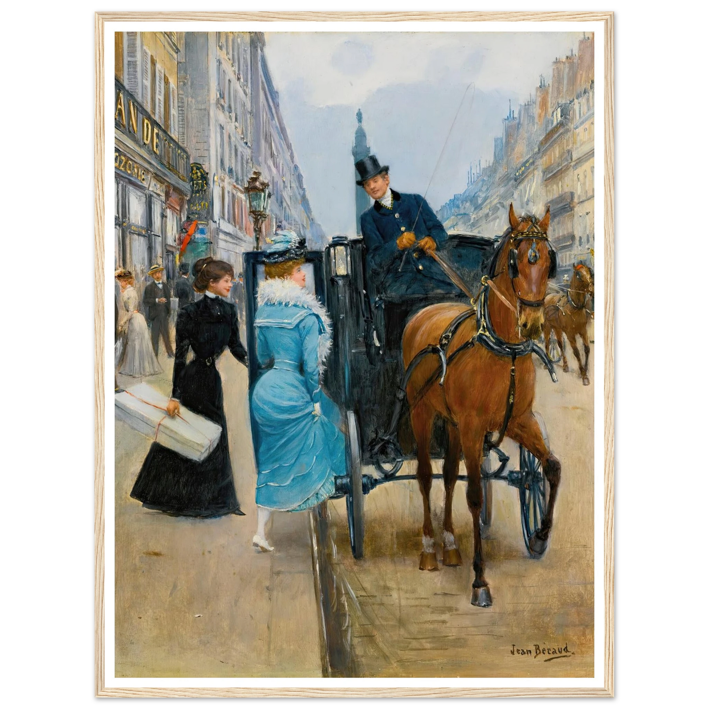 Courses Rue De La Paix Art Print | Jean Beraud-Quipham Collections