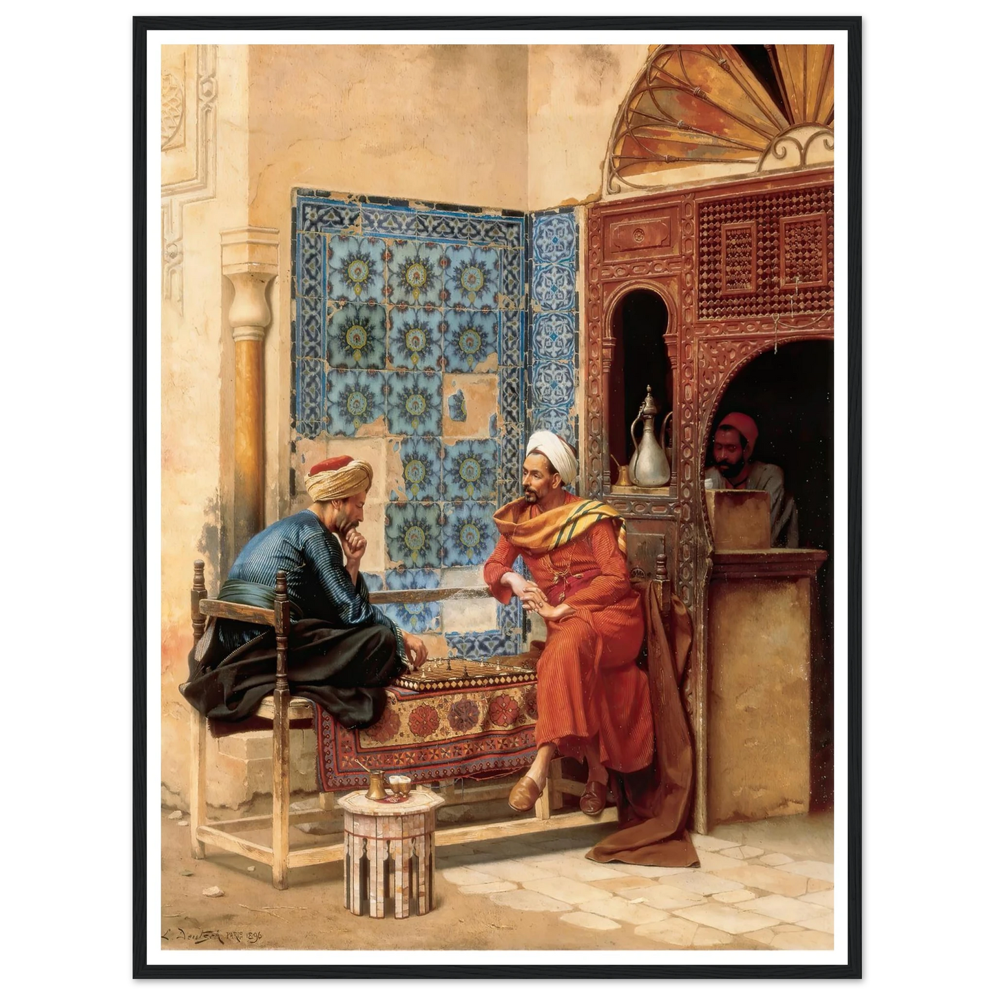 The Chess Game (1896) Art Print | Ludwig Deutsch-Quipham Collections
