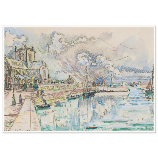 Barfleur, Le Port (1930) Art Print | Paul Signac-Quipham Collections