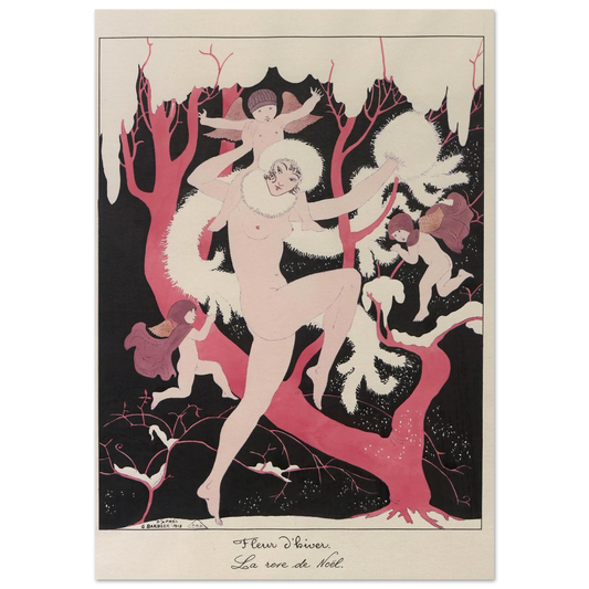 Fleur d’hiver. La rose de Noël (1915) Art Print | George Barbier-Quipham Collections