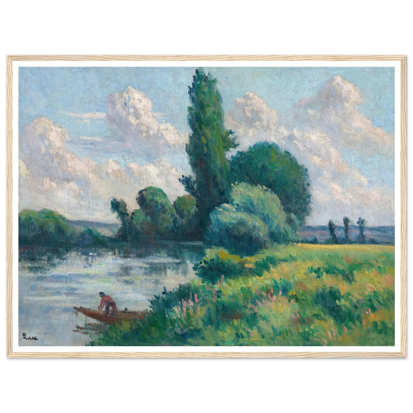 Rolleboise, Le petit bras de Seine Art Print | Maximilien Luce-Quipham Collections