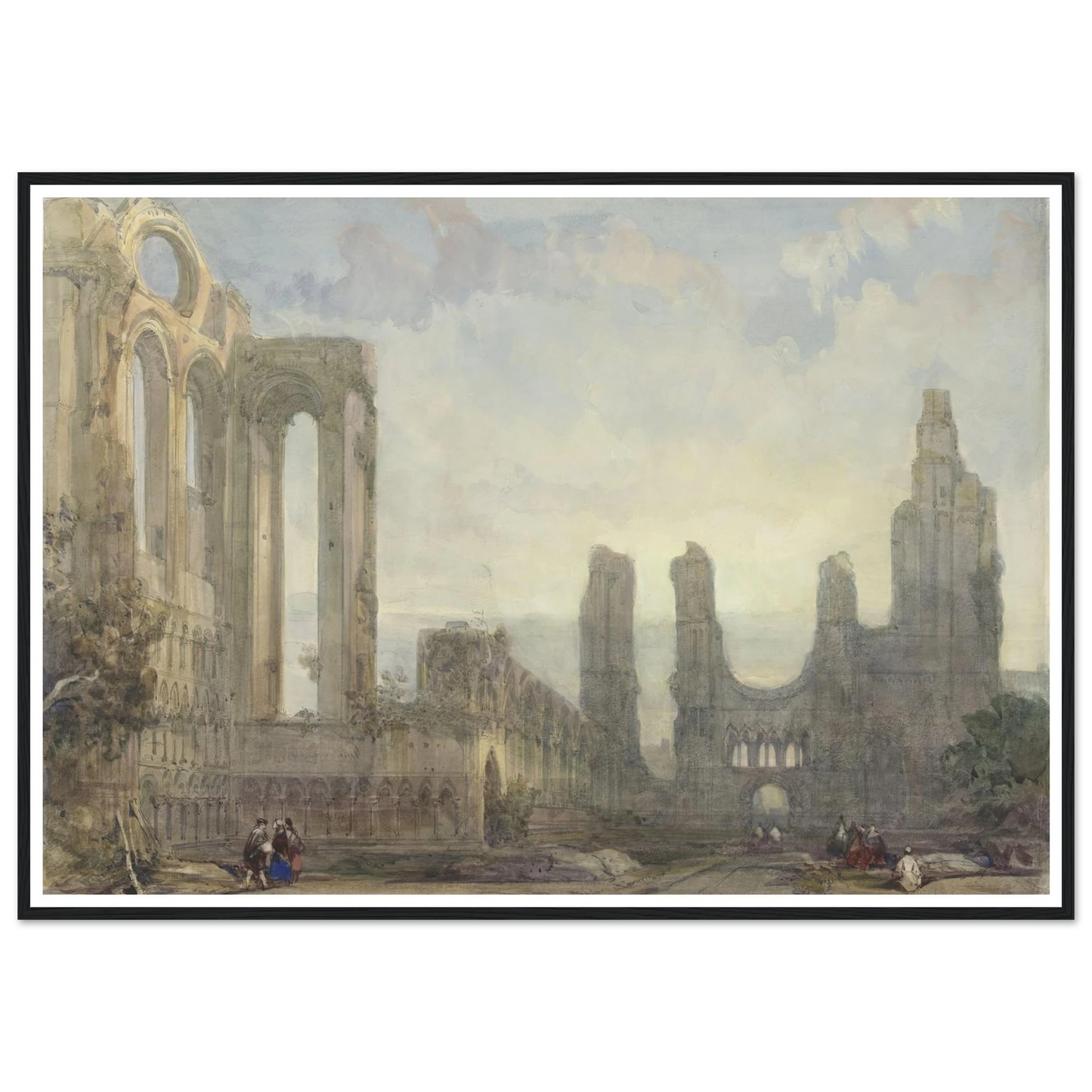 Abdijruïne van Aberbrothwick bij avond (1848) Art Print | David Roberts-Quipham Collections
