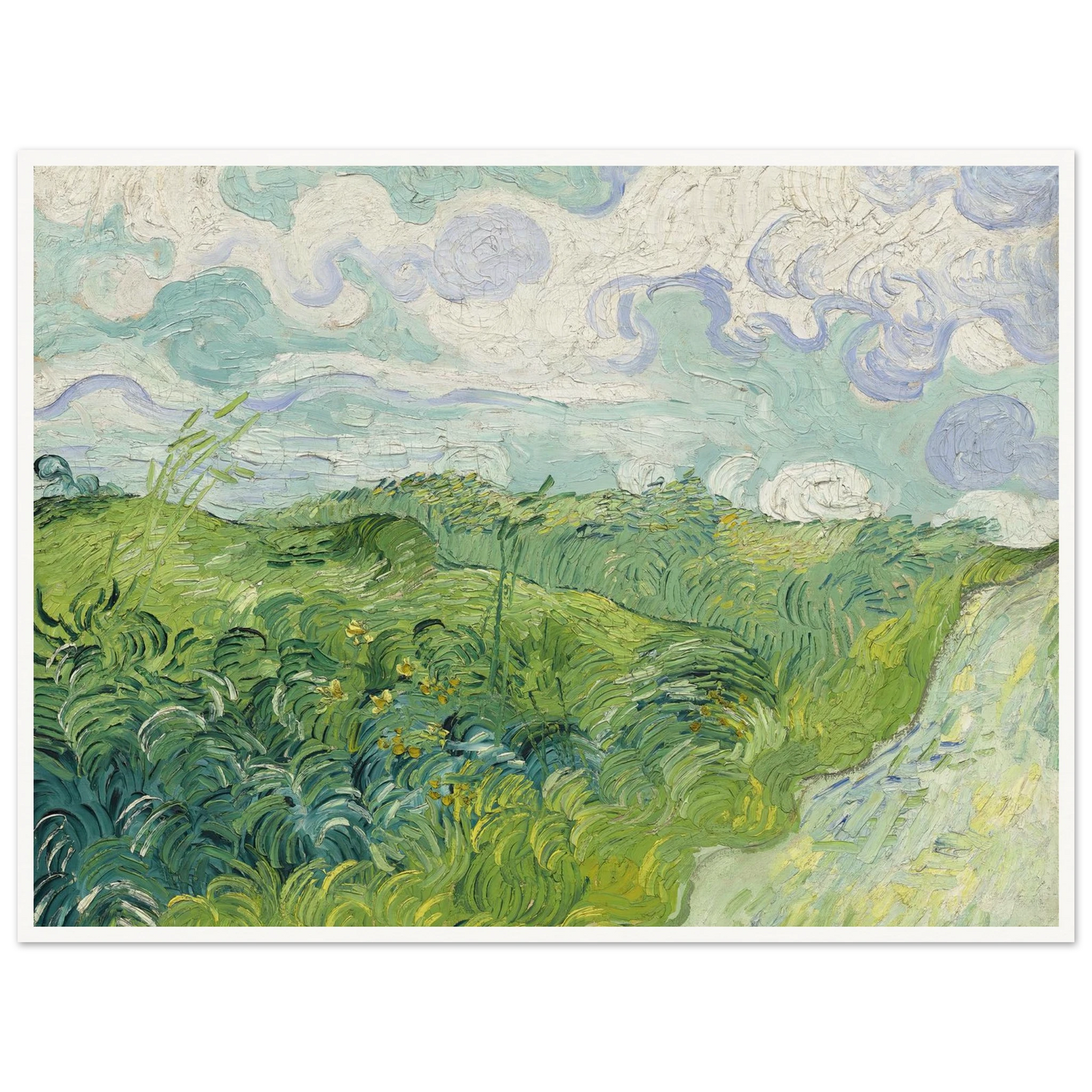 Green Wheat Fields, Auvers (1890) Art Print | Vincent van Gogh-Quipham Collections
