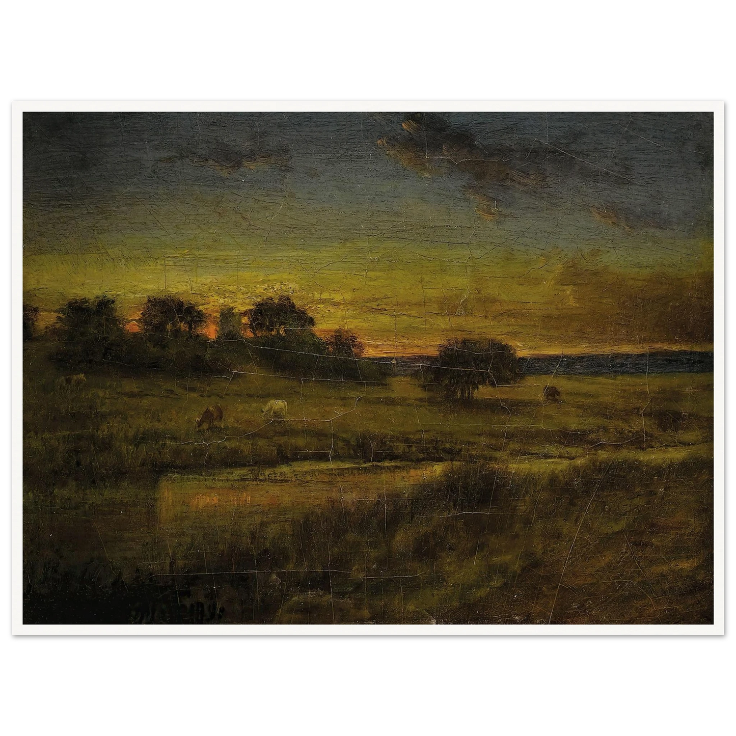 Pasture at Dawn (1891) Art Print | George Inness-Quipham Collections