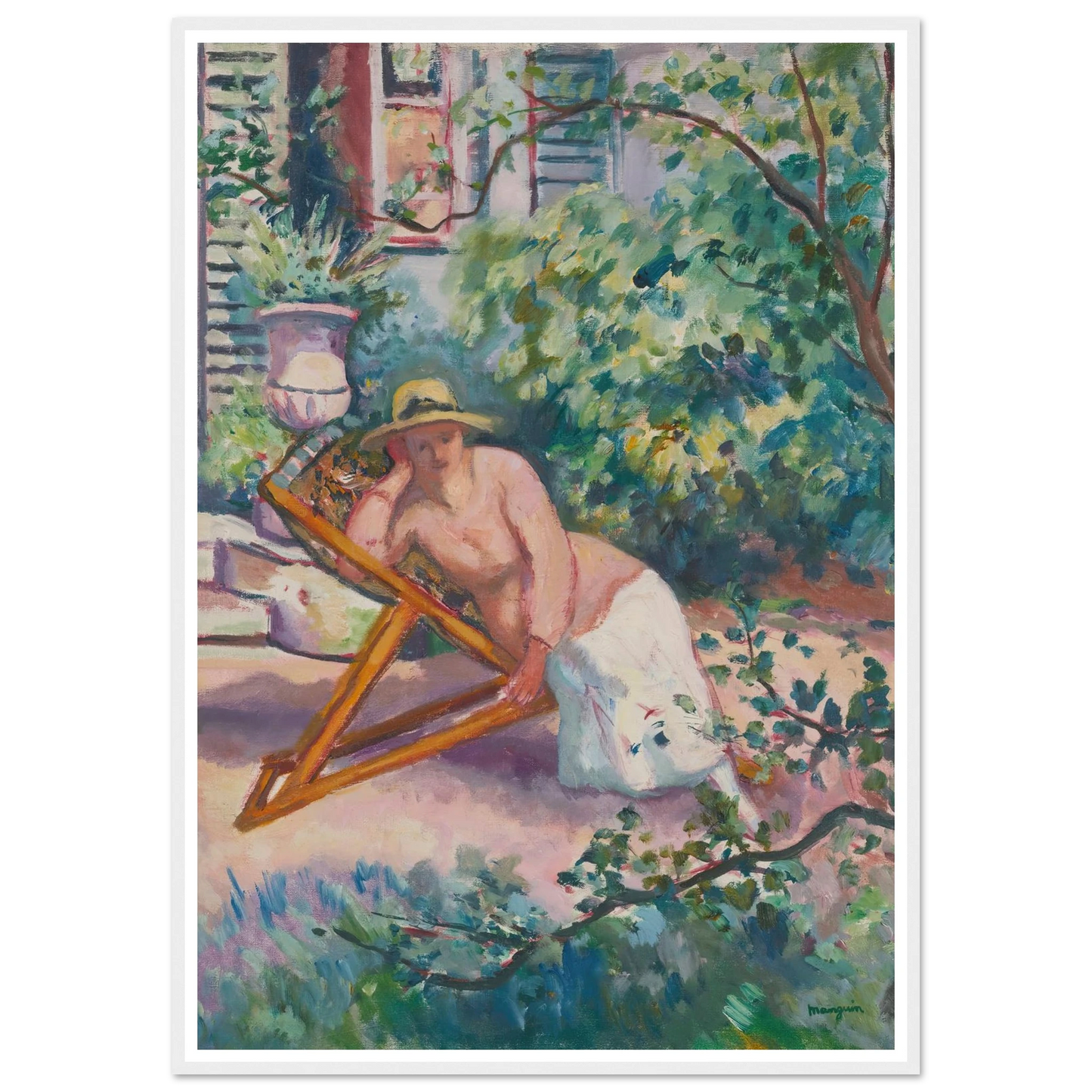 Jeanne Dans Le Jardin De Neuilly (1919) Art Print | Henri Manguin-Quipham Collections