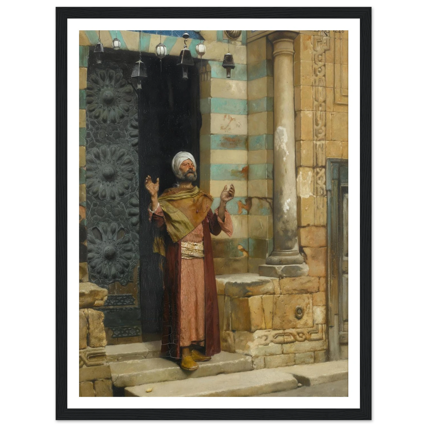At the door of the mosque (1886) Art Print | Ludwig Deutsch-Quipham Collections