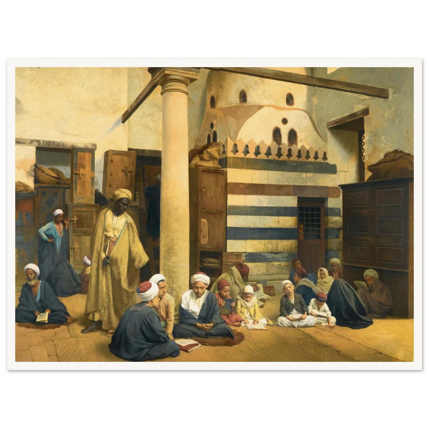 In the Madrasa (1890) Art Print | Ludwig Deutsch-Quipham Collections
