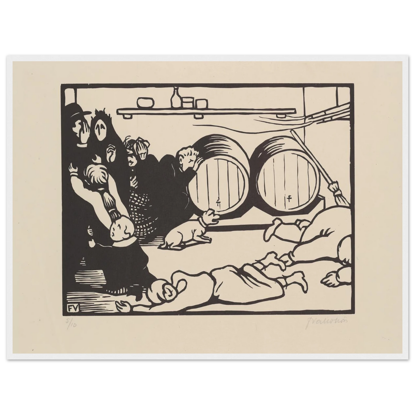 The Civilians (Les Civils) (1916) Art Print | Felix Vallotton-Quipham Collections