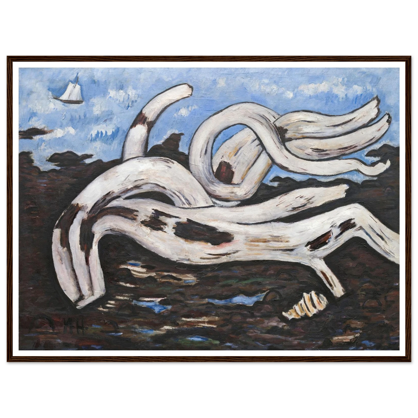 Driftwood on the Bagaduce (1939–40) Art Print | Marsden Hartley-Quipham Collections