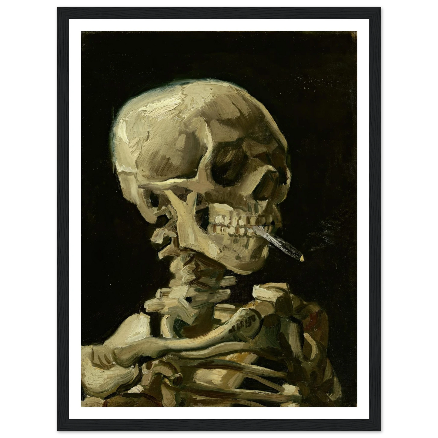 Head Of A Skeleton With A Burning Cigarette Art Print | Vincent van Gogh-Quipham Collections