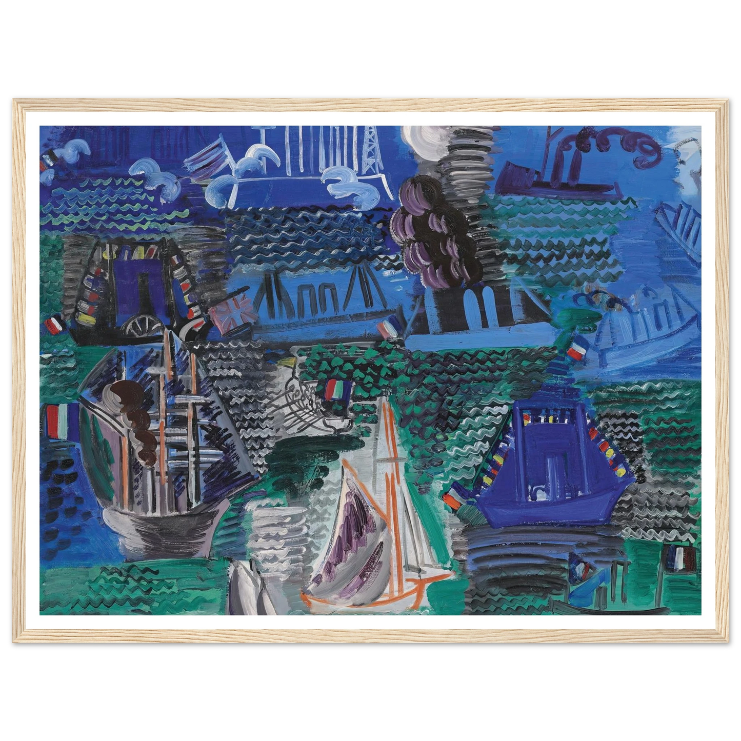 Bateaux (circa 1930) Art Print | Raoul Dufy-Quipham Collections