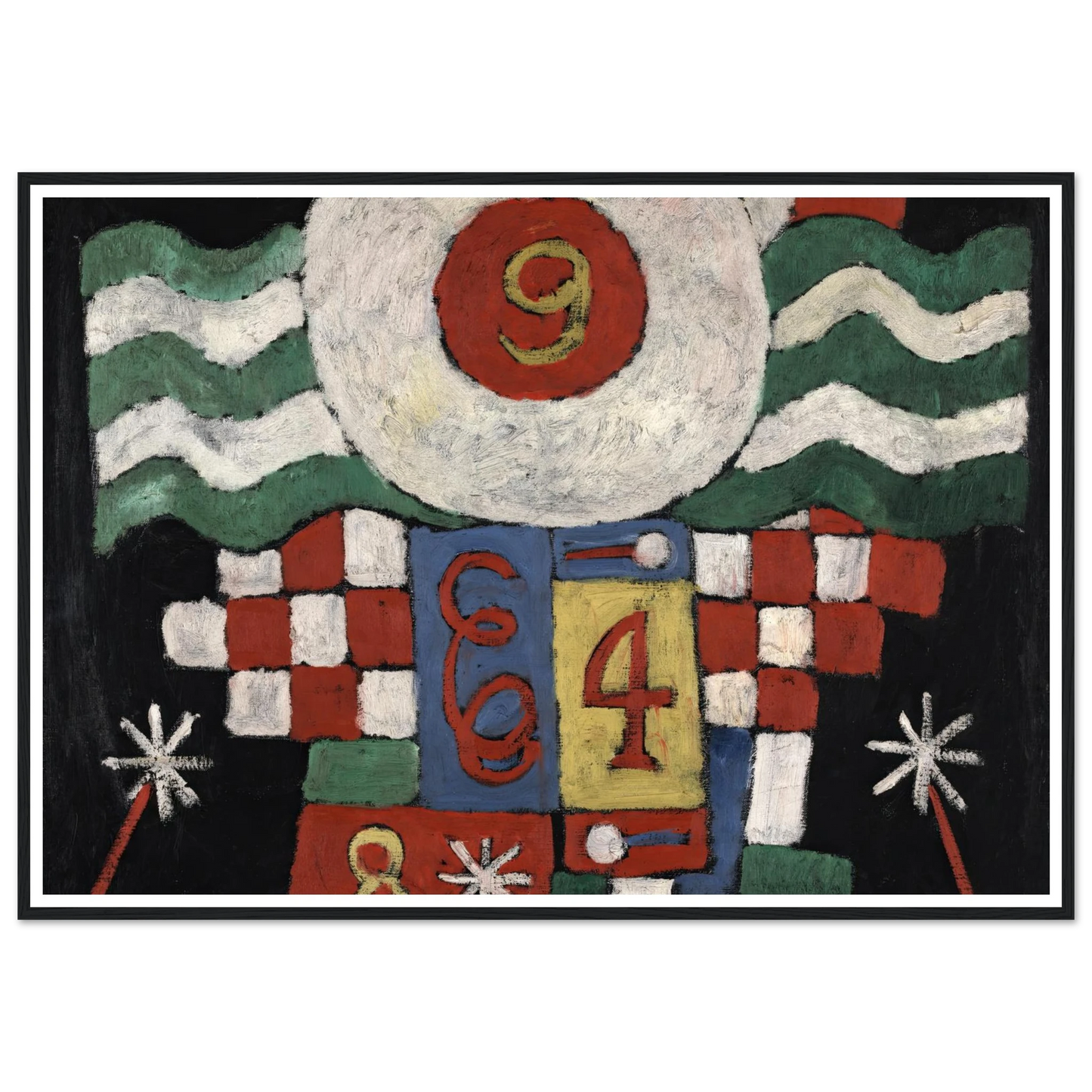 Collection of Numbers, Designs and Letters Seen by Me at the Beginning of the War in Berlin–Military in Nature (ca. 1915) Art Print | Marsden Hartley-Quipham Collections