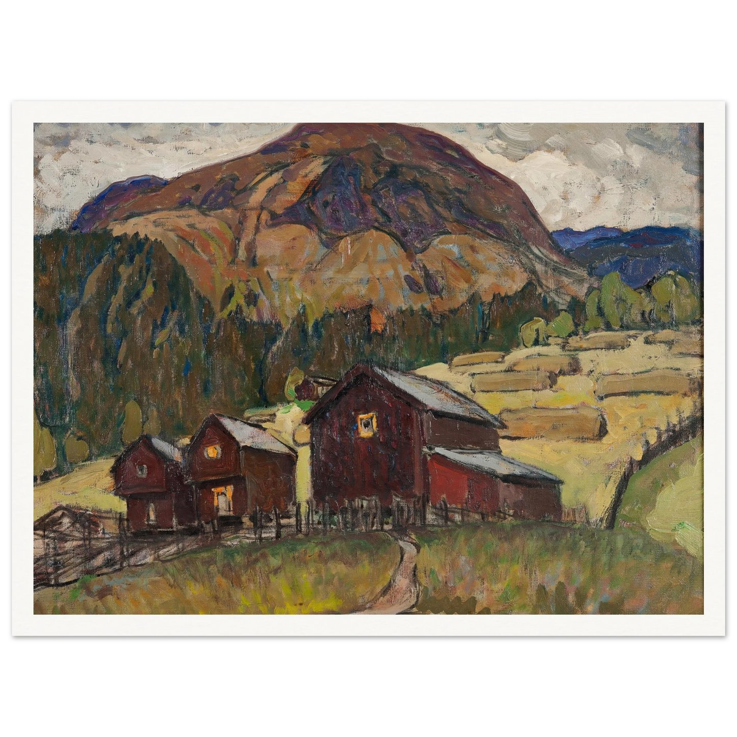 Summer Landscape with Shielings. Study from North Norway Art Print | Anna Boberg-Quipham Collections