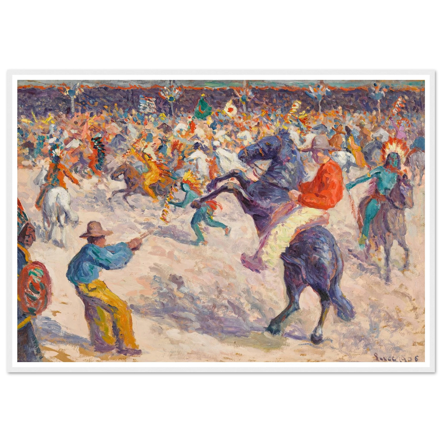 Buffalo Bill, le lasso (1906) Art Print | Maximilien Luce-Quipham Collections