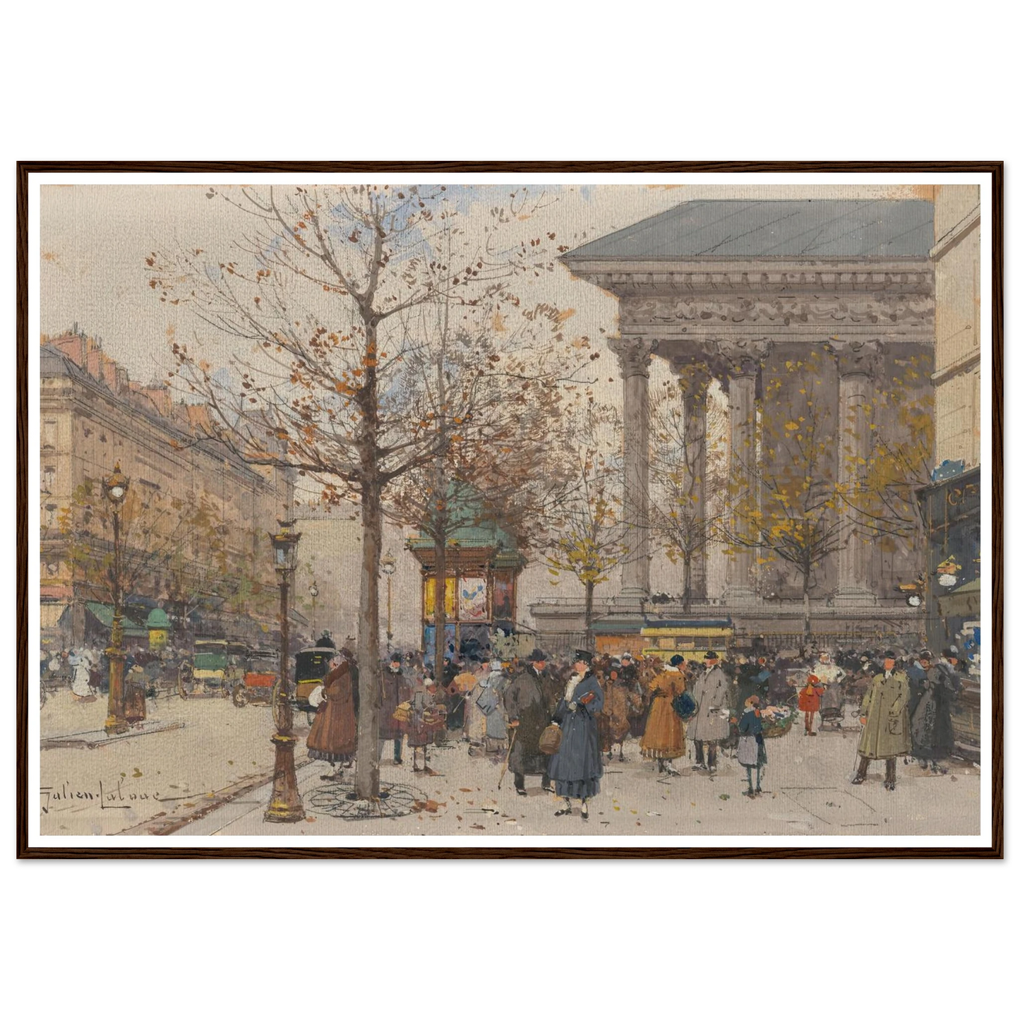Vue animée de la Madeleine Art Print | Eugene Galien Laloue-Quipham Collections