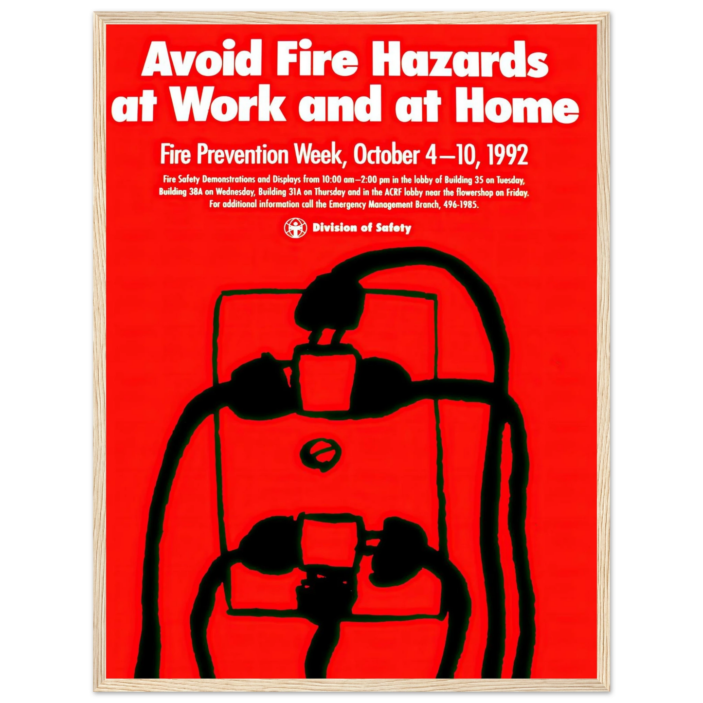 Avoid fire hazards at work and at home (1992) Art Print | National Institutes of Health-Quipham Collections