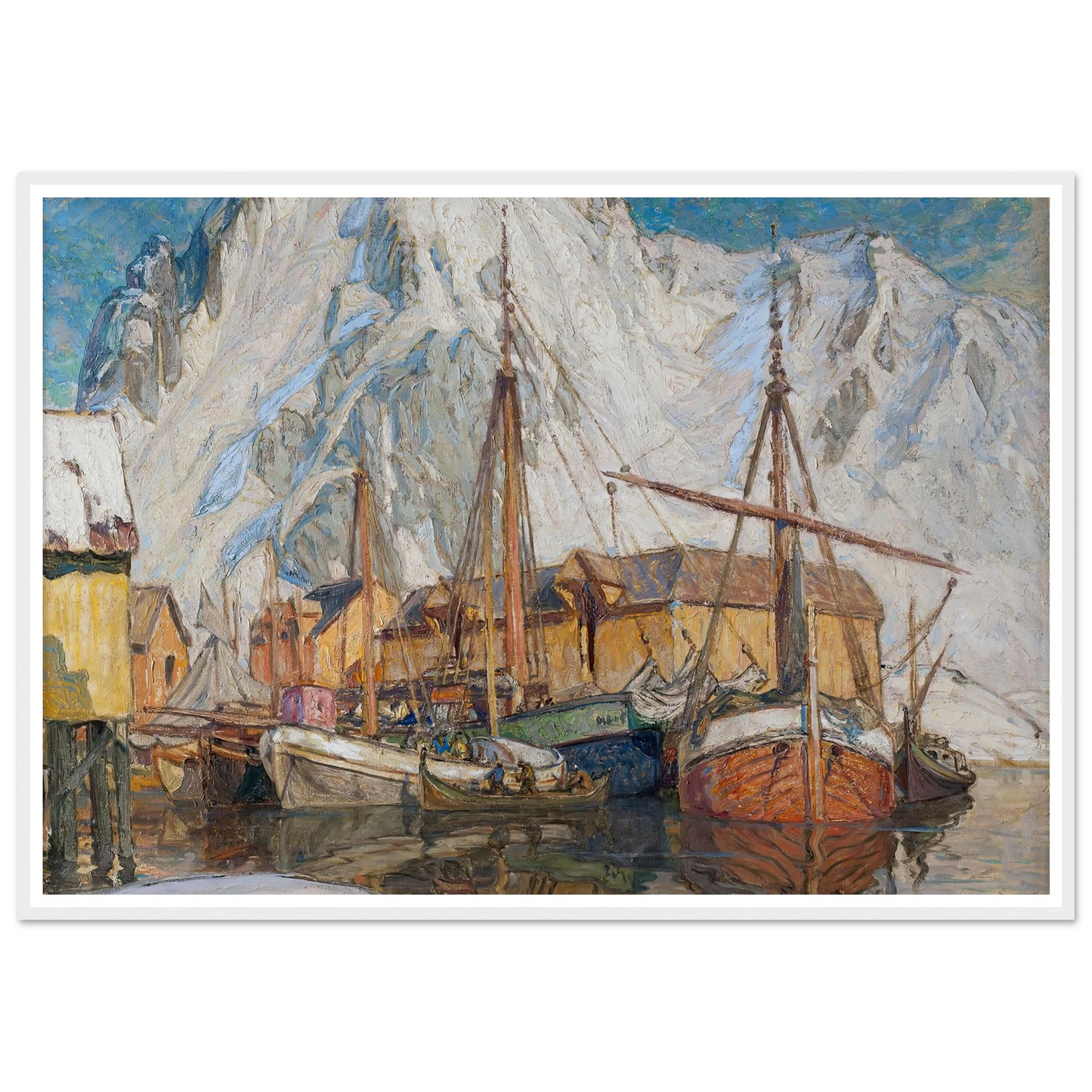 The Harbour at Svolvaer, Lofoten Art Print | Anna Boberg-Quipham Collections