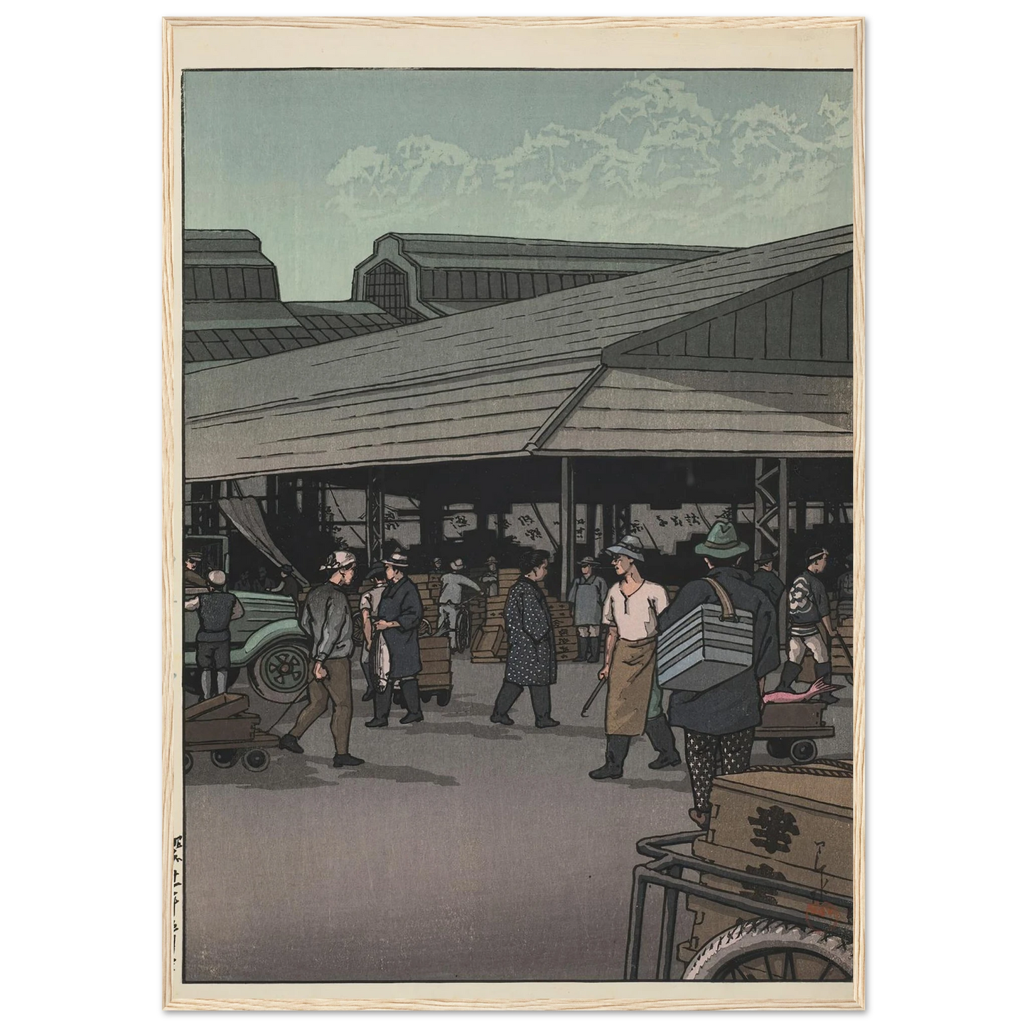 Chuo shijo (The Central Market) (1936) Art Print | Kawase Hasui-Quipham Collections