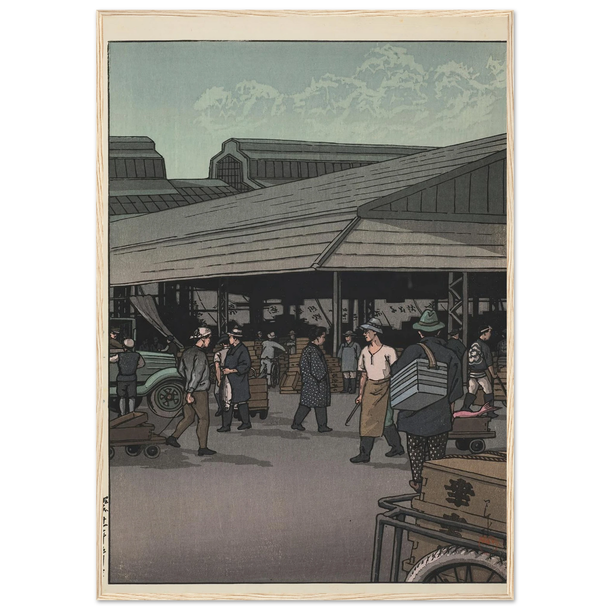Chuo shijo (The Central Market) (1936) Art Print | Kawase Hasui-Quipham Collections