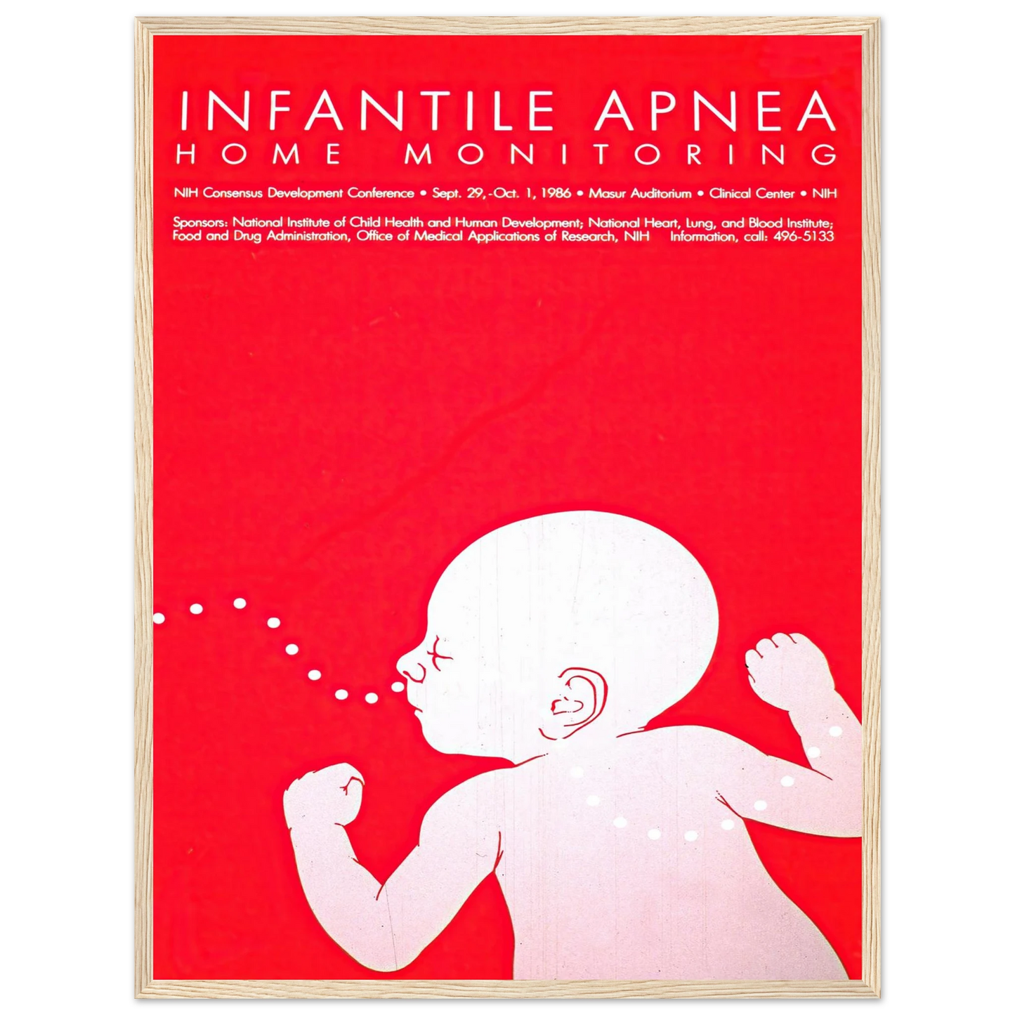 Infantile apnea home monitoring (1986) Art Print | National Institutes of Health-Quipham Collections
