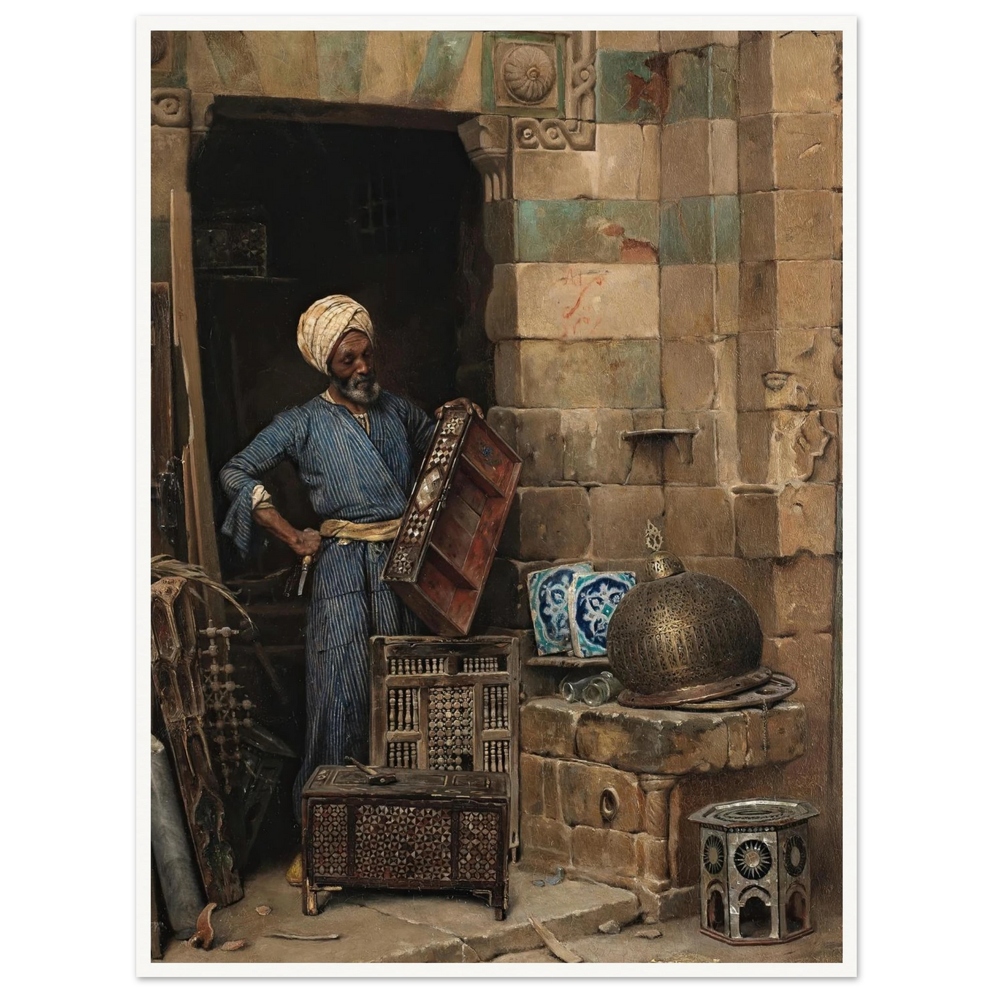 The Woodworker (1884) Art Print | Ludwig Deutsch-Quipham Collections