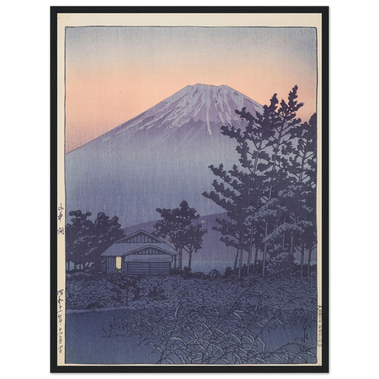 Yamanakako (Lake Yamanaka) (1936) Art Print | Kawase Hasui - Framed Poster - 30x40 cm / 12x16″ - Black frame