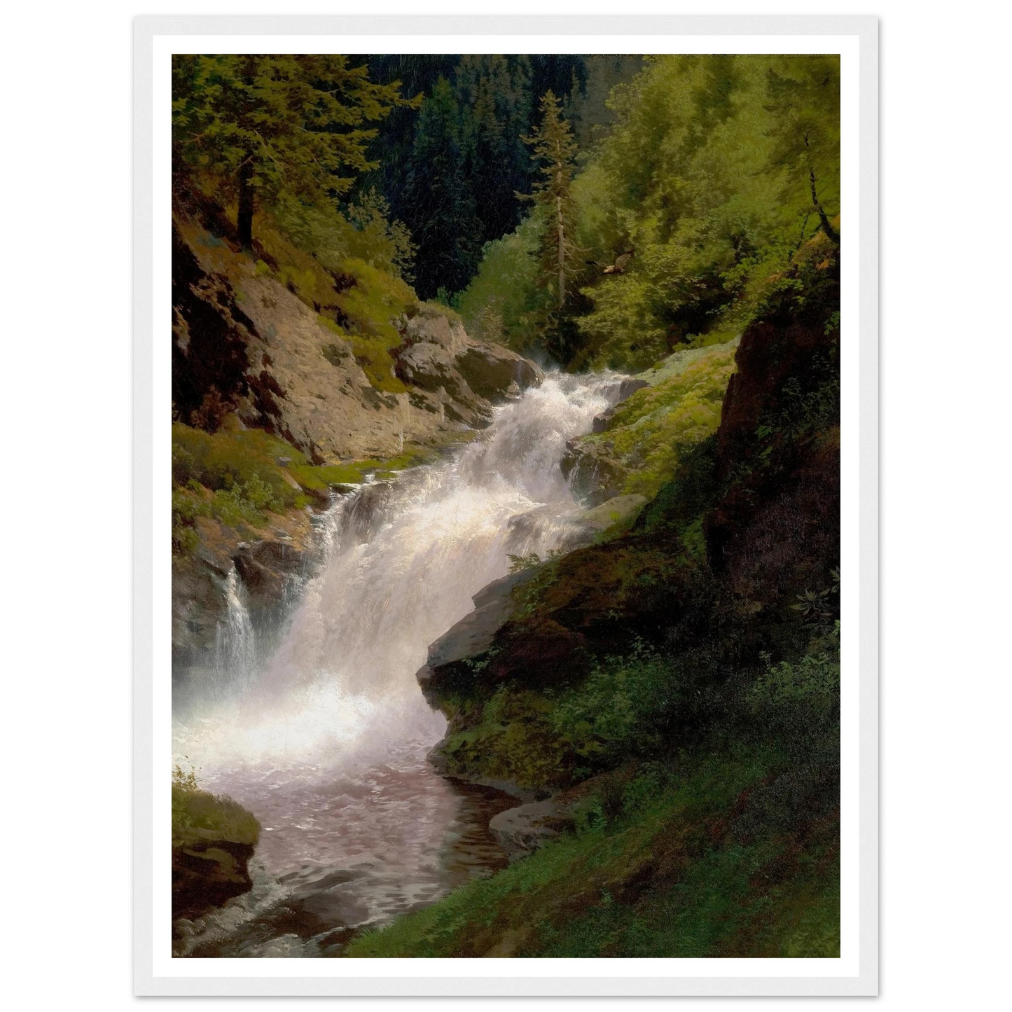 Winona Falls (1877) Art Print | Hermann Ottomar Herzog-Quipham Collections